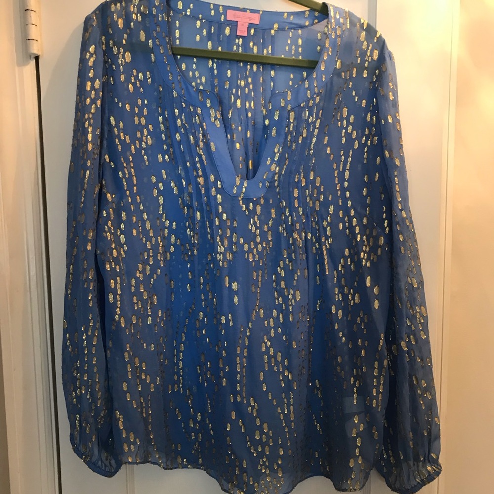 Lilly Pulitzer. NWOT silk colby. XL
